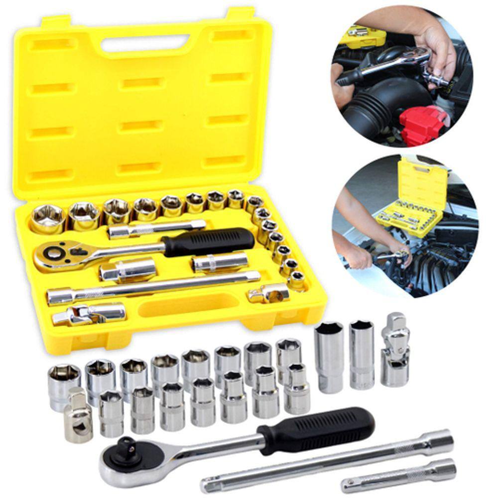 Jogo De Soquete 1/2 Com 22 Peças Titanium