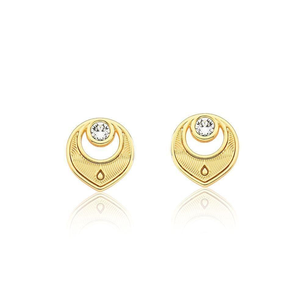 Brinco Moon Revestido Em Ouro