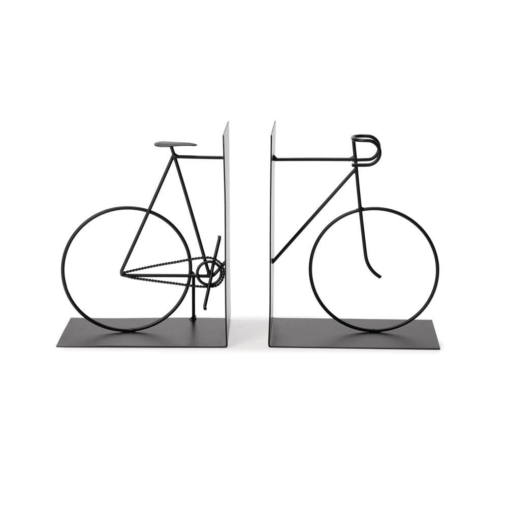 Aparador de Livros Bicicleta em Metal Preto 15837 Mart