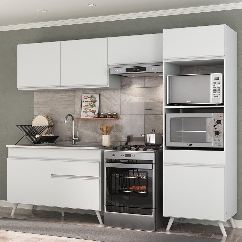 Armário De Cozinha 4 Peças Mp3693.891 Veneza Branco