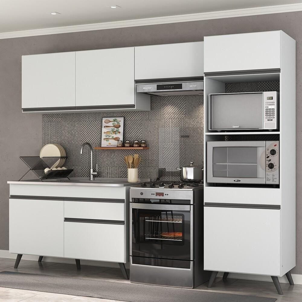 Armário De Cozinha 4 Peças Mp3693.964 Veneza Branco