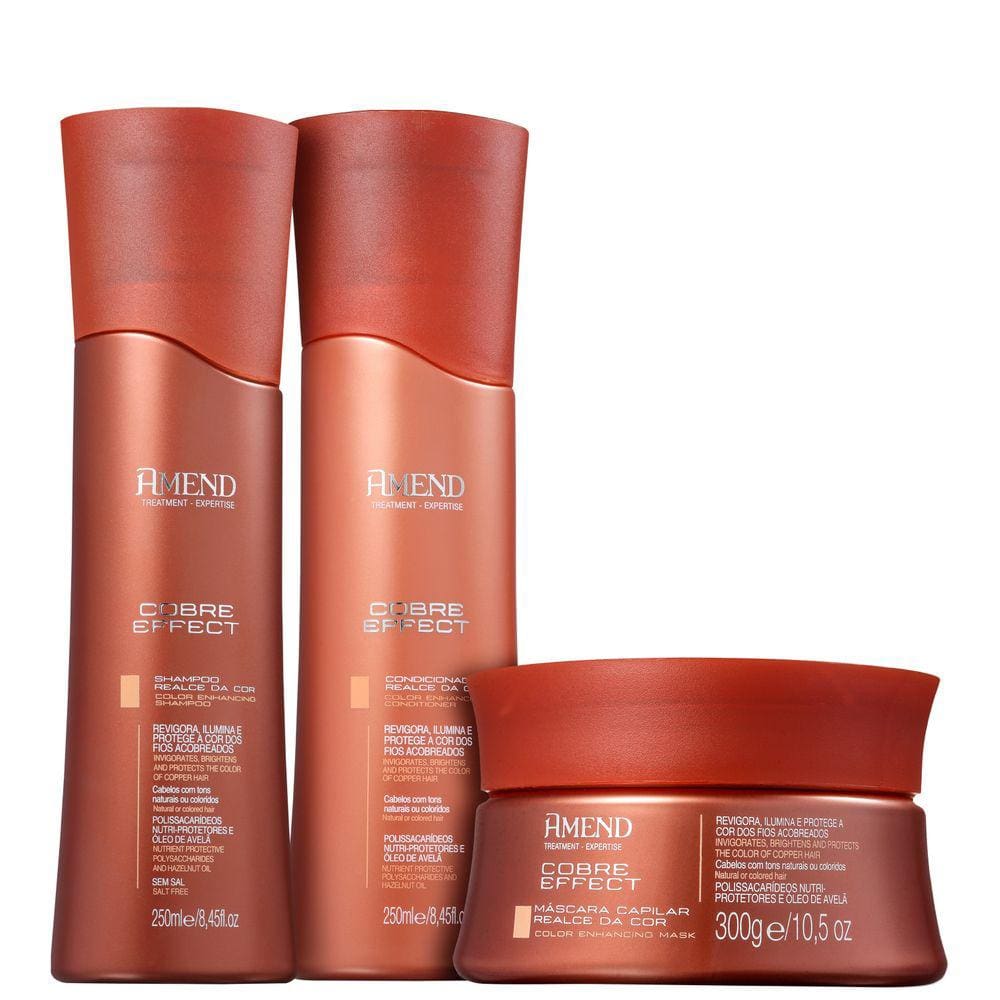 Kit Amend Cobre Effect Realce Da Cor Trio (3 Produtos) Blz