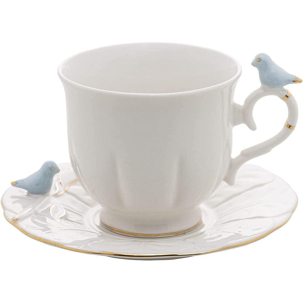 Conjunto 4 Xícaras de Chá de Porcelana Birds 200ml - Wolff