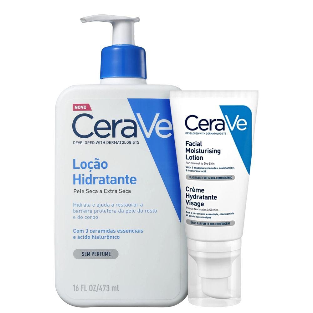 Kit CeraVe Hidratação Rosto & Corpo (2 Produtos)