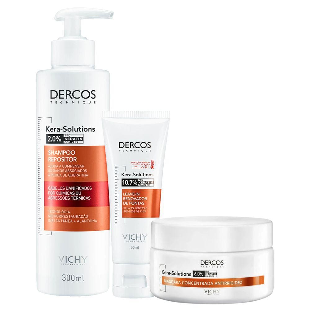 Kit Vichy Dercos Kera-Solutions Plus (3 Produtos)