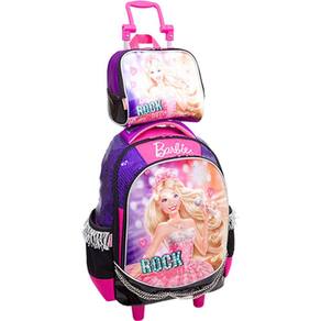 Kit Mochila Barbie Princesa Pop Star Rodinhas Tam G Sestini