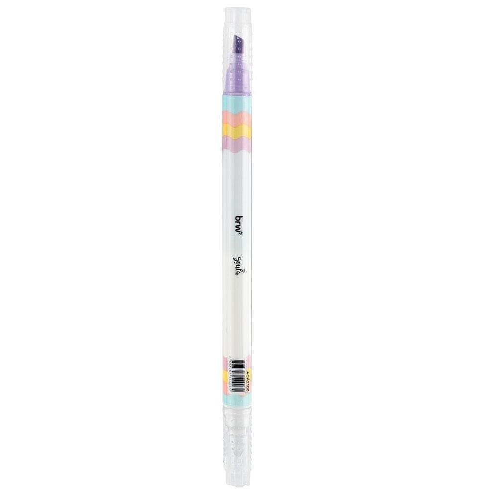 Marca Texto Apagável Ponta Dupla Cores Pastel - BRW