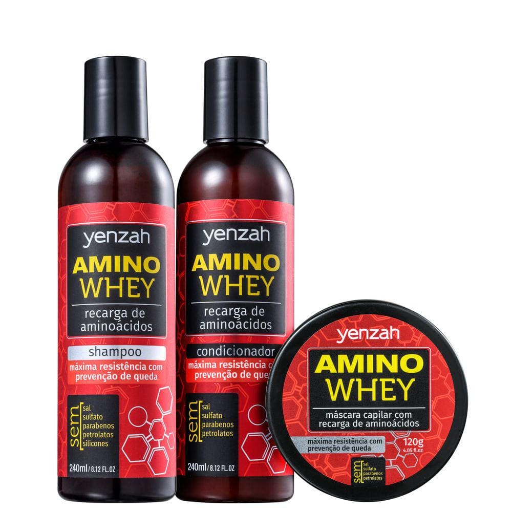 Kit Yenzah Power Whey Amino (3 Produtos)