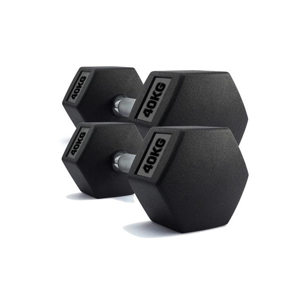 Par de Halteres Dumbell Sextavado 40Kg Ahead Sports AS2102V