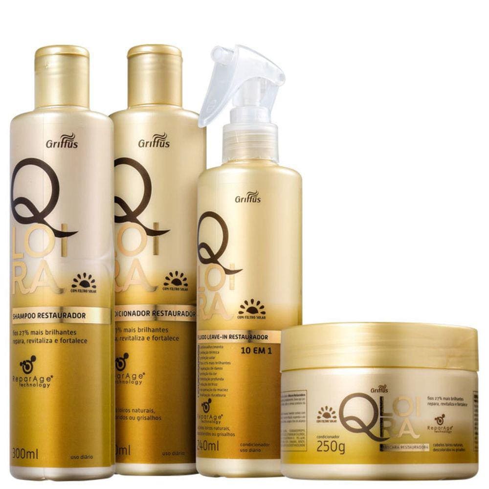Kit Griffus QLoira Leave-in (4 Produtos) BLZ