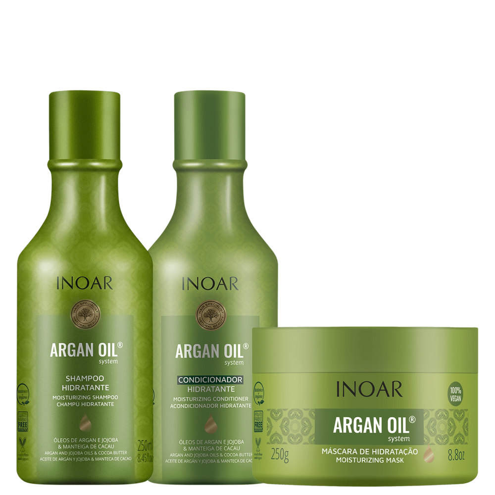 Kit Inoar Argan Oil System Trio (3 Produtos) BLZ