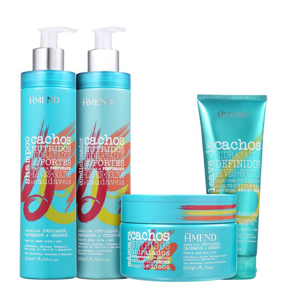 Kit Amend Cachos Ondulados E Abertos (4 Produtos) Blz