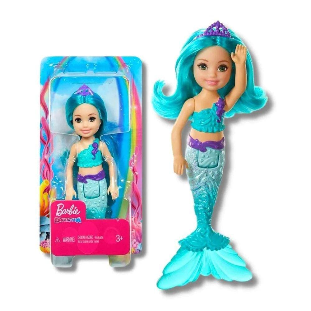 Barbie Chelsea Sereia Power com Cenario e Acessorios