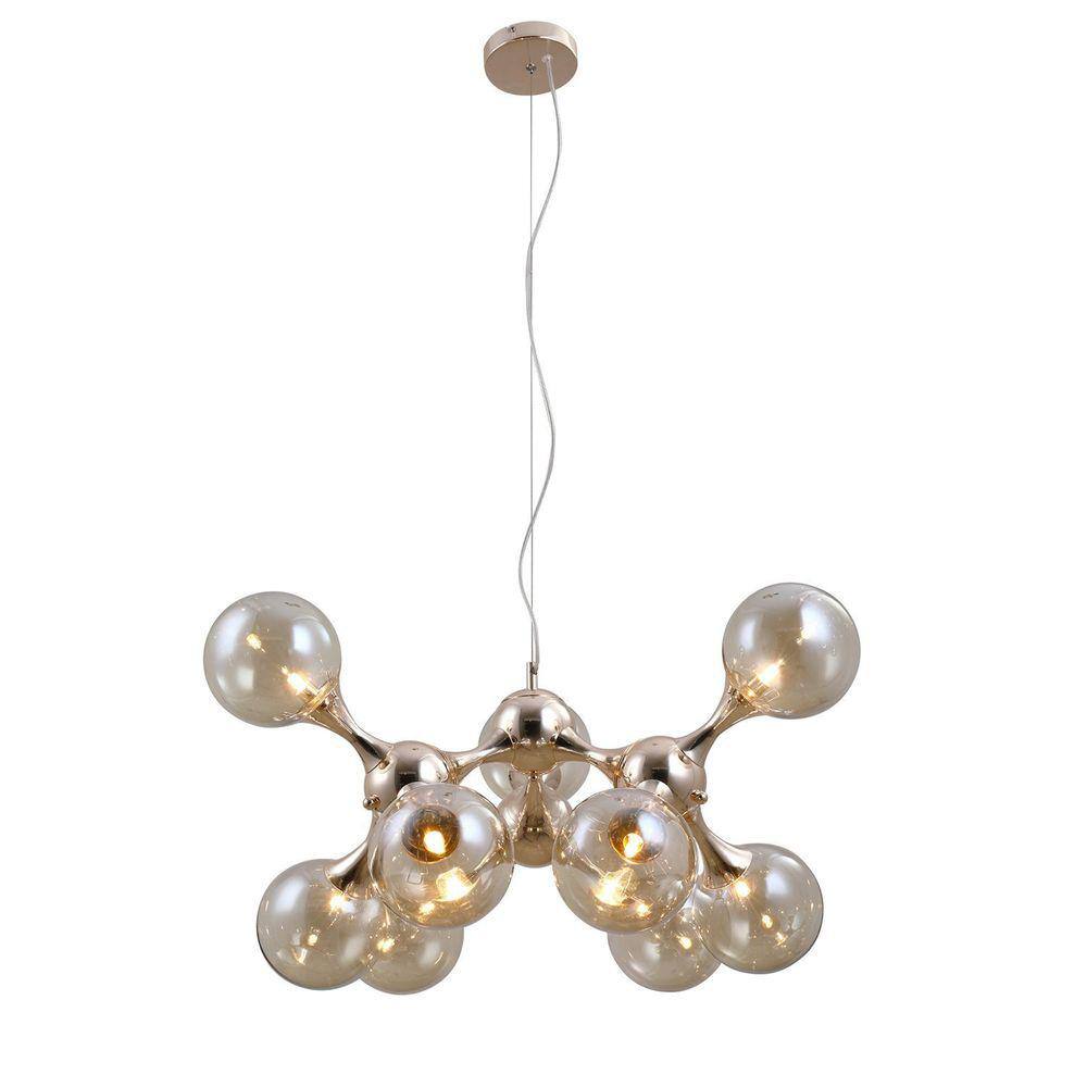 Pendente 40x30x60cm 9xG9 225w Mol OD040 Bella Iluminação Dourado/Champanhe