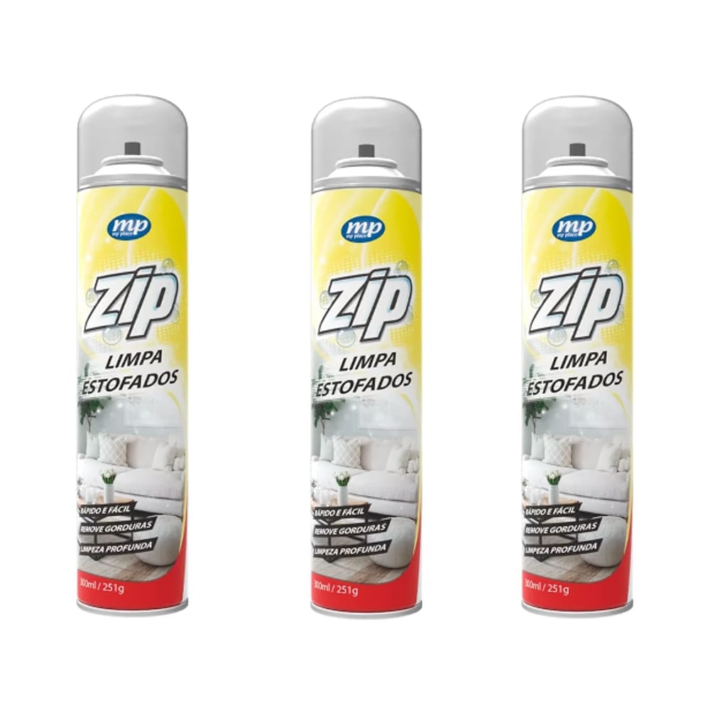 Kit 3 LIMPA ESTOFADO SPRAY ZIP 300ML MY PLACE
