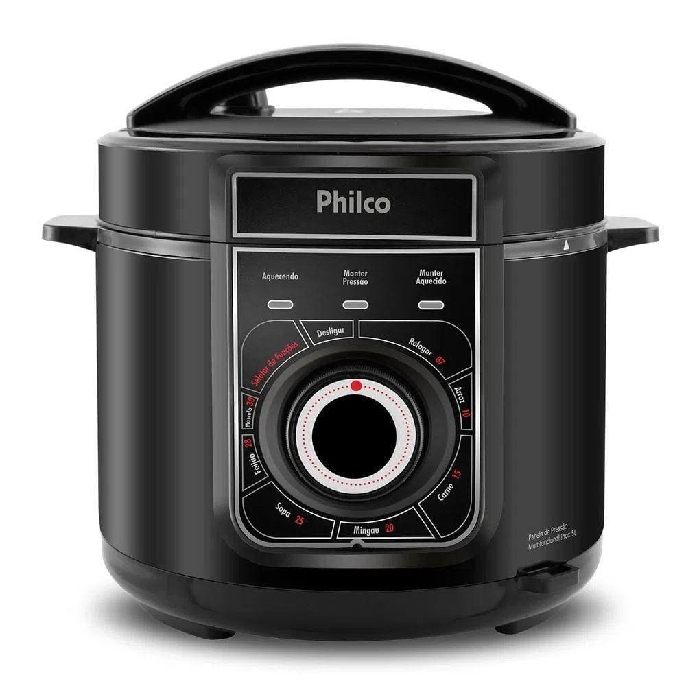 Panela De Pressao Eletrica Philco 5l Multifuncional Preta 110V