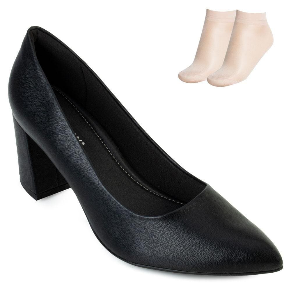 Scarpin Salto Piccadilly e Meia PD23-74513