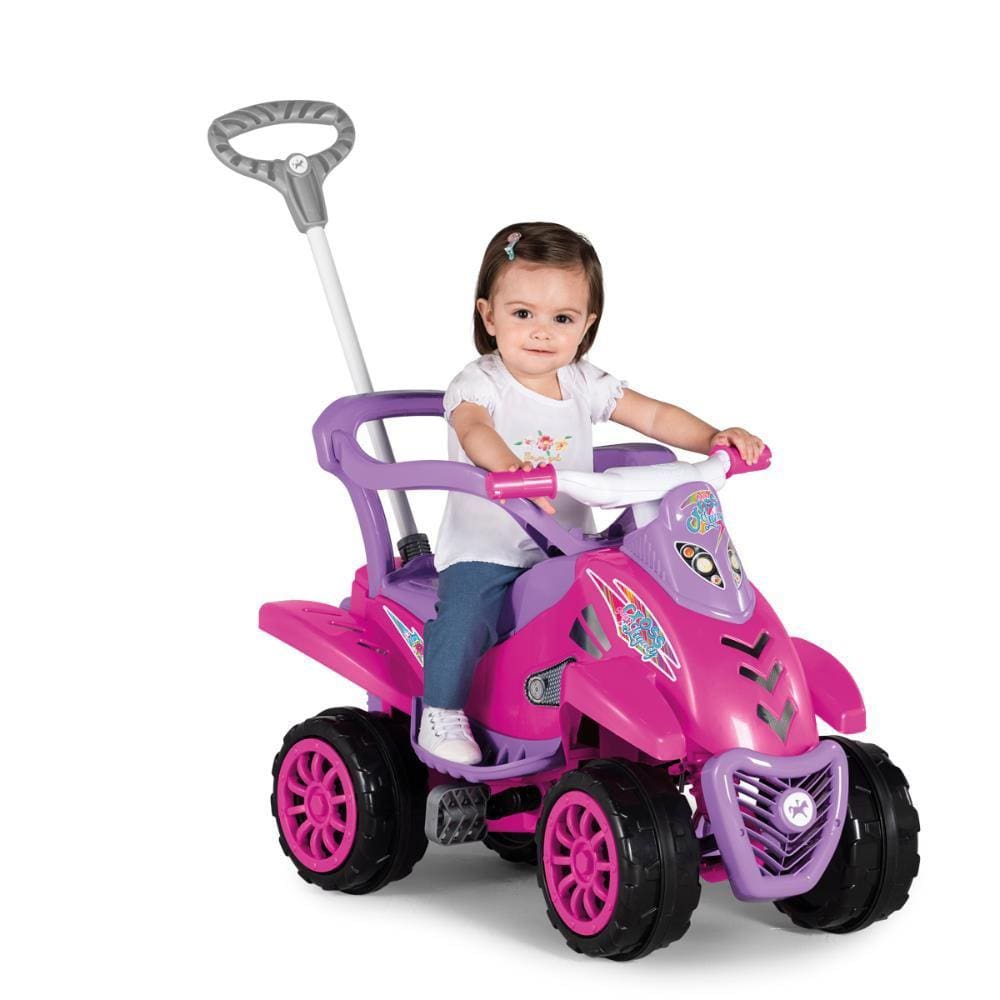 Carrinho com empurrador quadriciclo de criança Legacy Pink  de bebê veículo de passeio Cross Legacy Pink Calesita