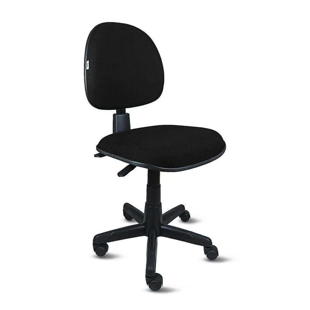 Cadeira Check Out Executiva Sem Braço Tecido Preto - Lorenzzo