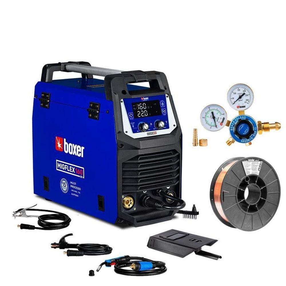 Kit Inversora Solda Multiprocesso Boxer Migflex 160Bv Bivolt
