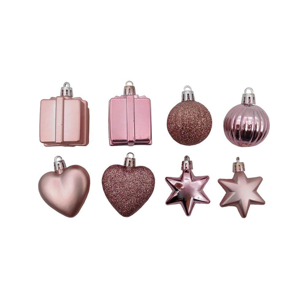 Enfeite de Natal Le Rosé Gold com 24 Unidades