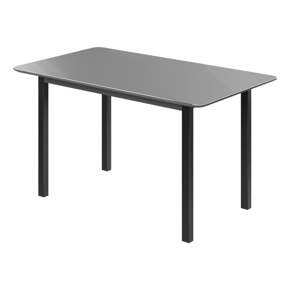 Mesa Sala de Jantar Brilhante Tampo com Vidro 120x80cm