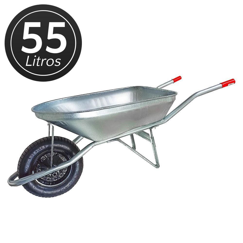 Carrinho De Mão Em Aço Galvanizado 55L Car0559 Botafogo
