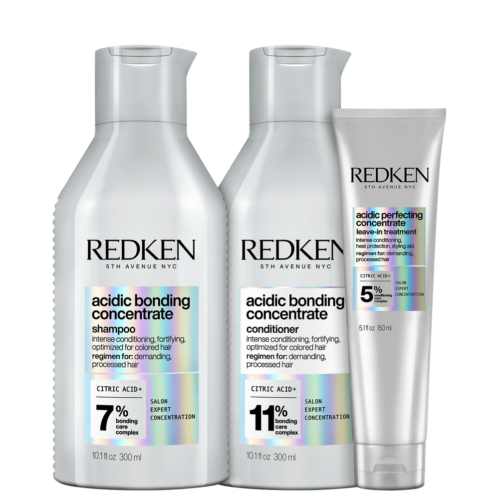 Kit Redken Acidic Bonding Concentrate Trio Padrão 3 Produtos