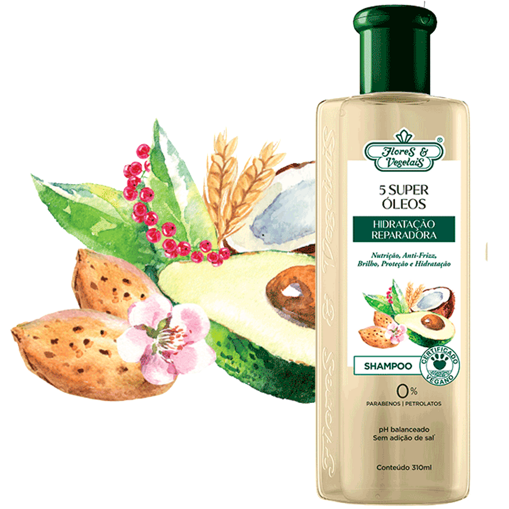 FLORES VEGETAIS HID REPARADORA SH 310ml