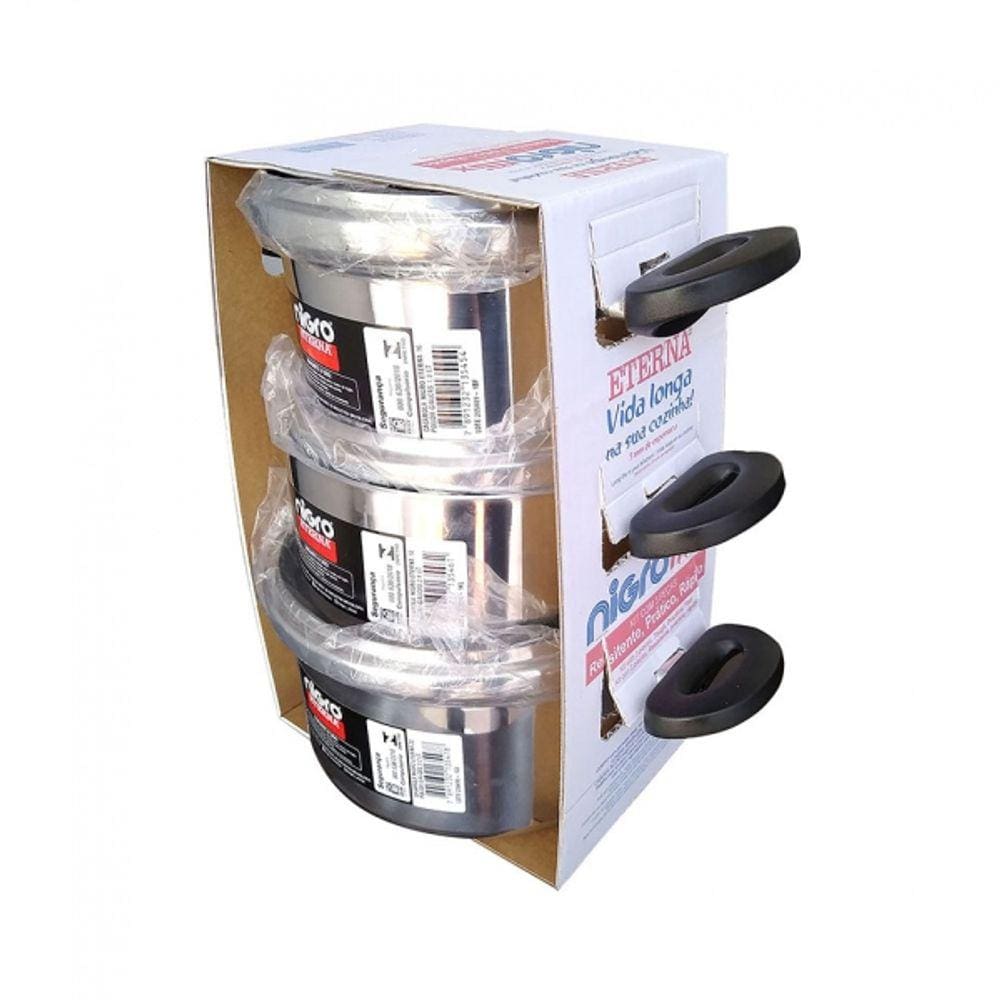 Kit Caçarola Nigro Mix Eterna Polido