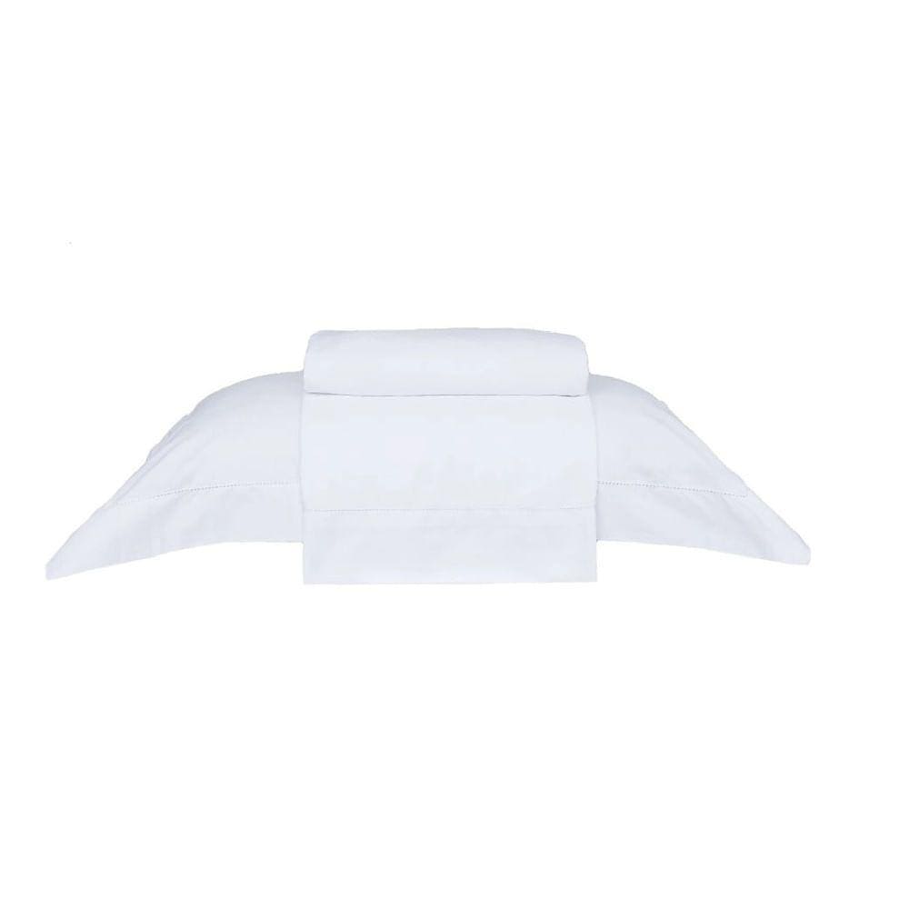 Jogo Cama Solteiro Buddemeyer 300 Fios Bud Vision New Colors 2 Branco
