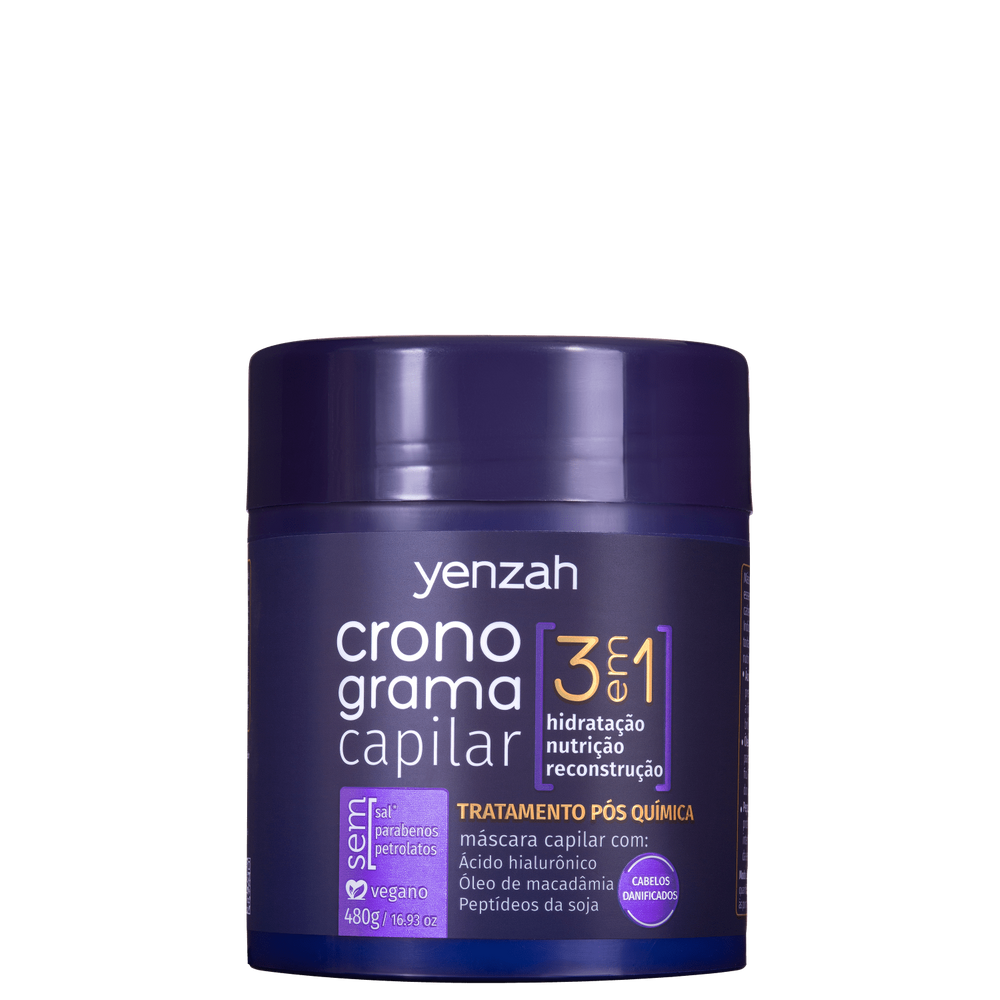 Yenzah Cronograma Capilar Pós-Química - Máscara Capilar 480g