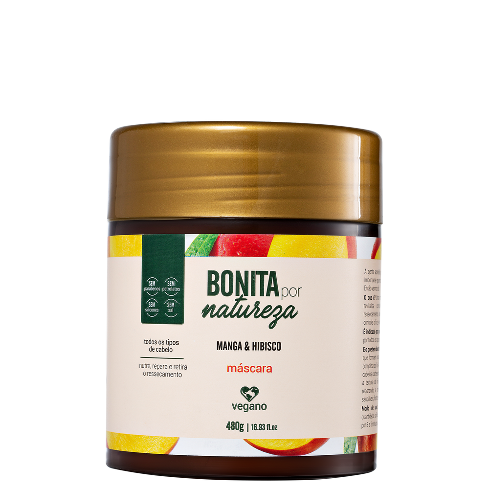 Bonita por Natureza Manga e Hibisco - Máscara Capilar 480g
