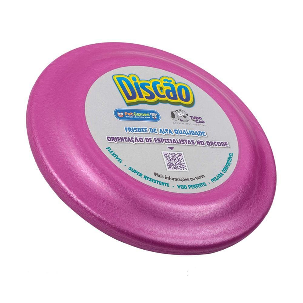 Discão Pink Pet Games - Brinquedo Para Cães