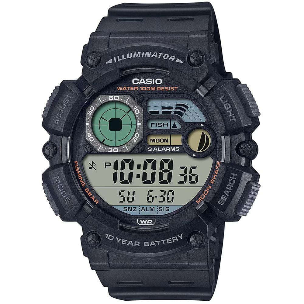 Relógio CASIO Illuminator preto masculino WS-1500H-1AVDF