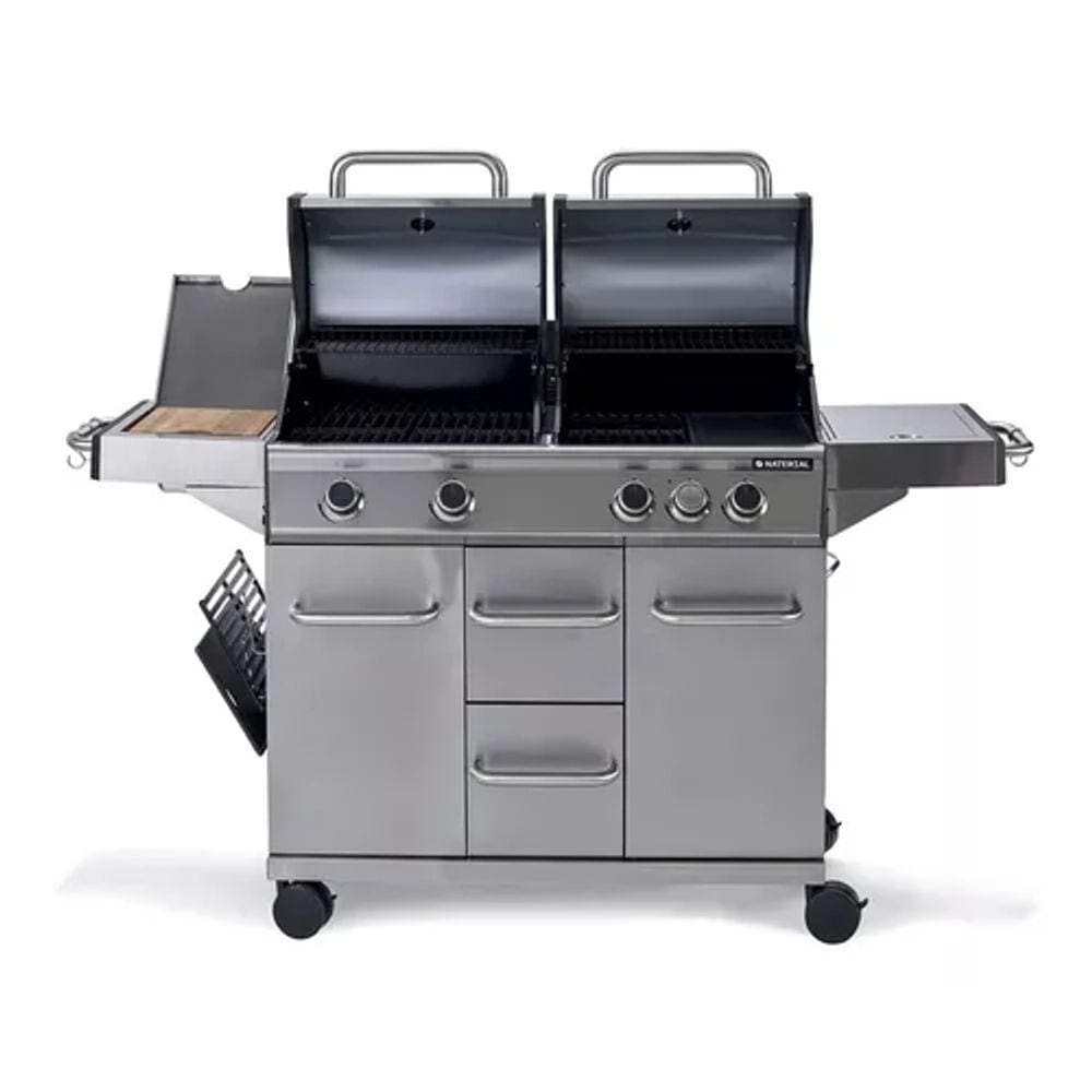Churrasqueira Gás Dupla American Aço Inox Led 4 Queimadores