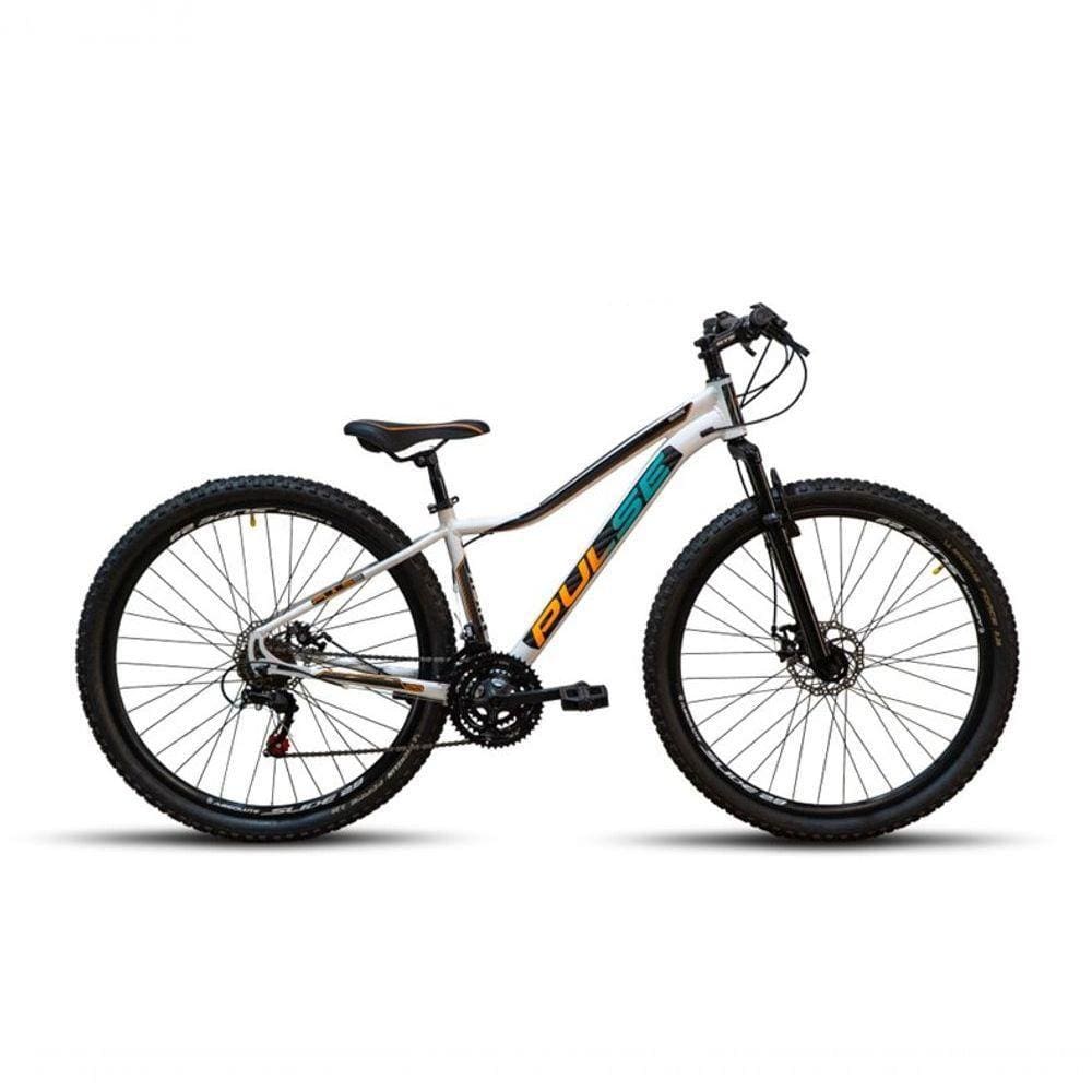 Bicicleta 29 Pulse Feminina 21v Cambio Importados Laranja Verde Acqua