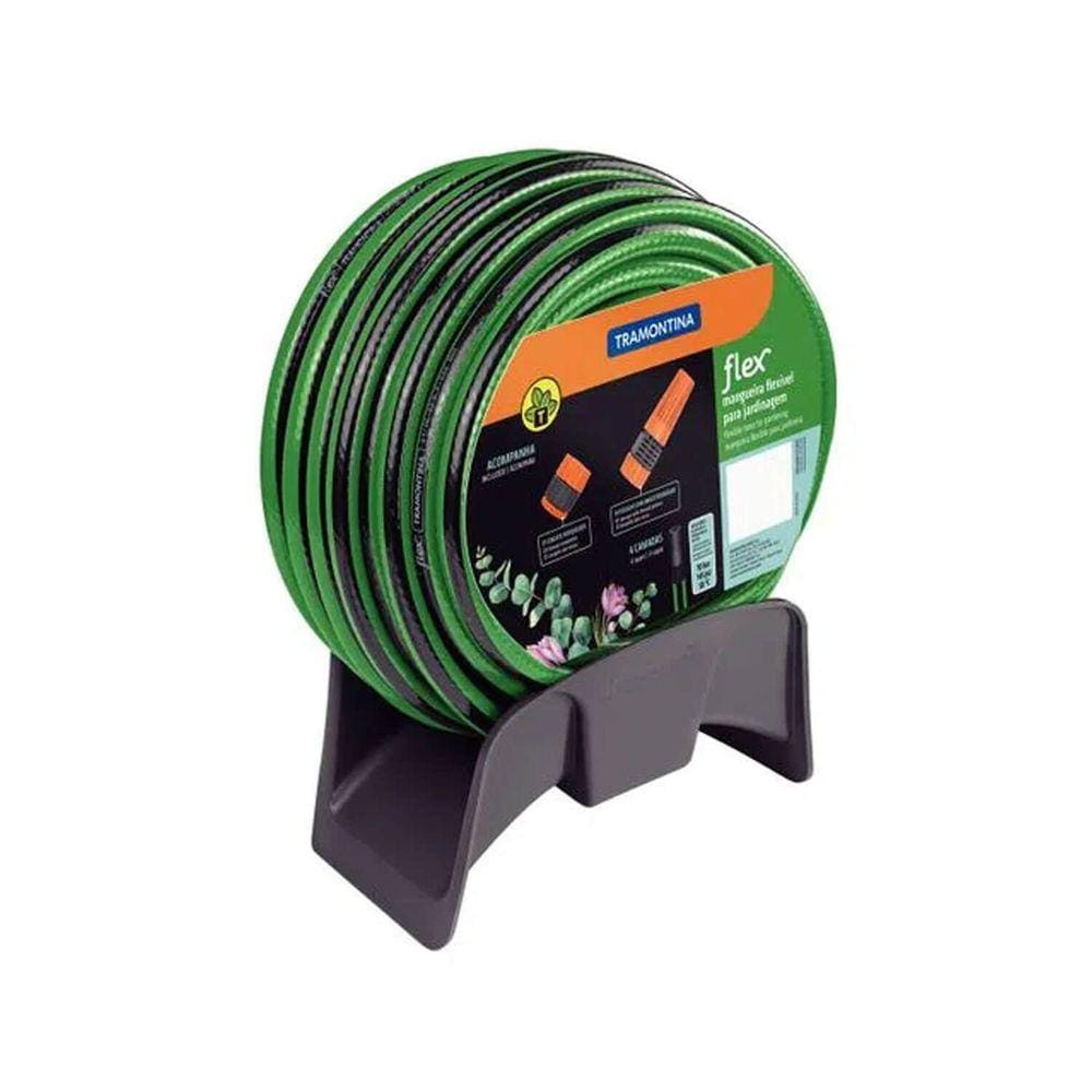 Mangueira de Jardim Tramontina 15M Kit Suporte e Esguicho