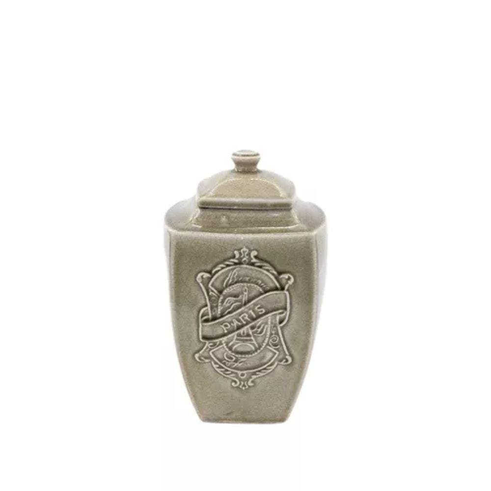 Pote Decorativo Cerâmica Marrom Retrô Paris 31 X 34 X 22