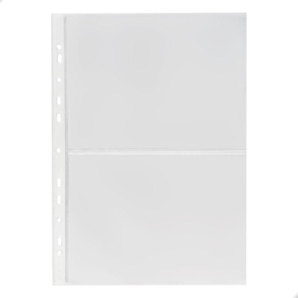 Kit 10 Folhas para Cédulas 32x24 Polipropileno 2 Espaços