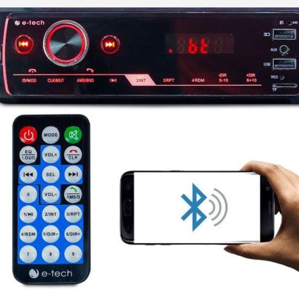 Rádio E- Tech Premium 2USB BLUETOOTH SD