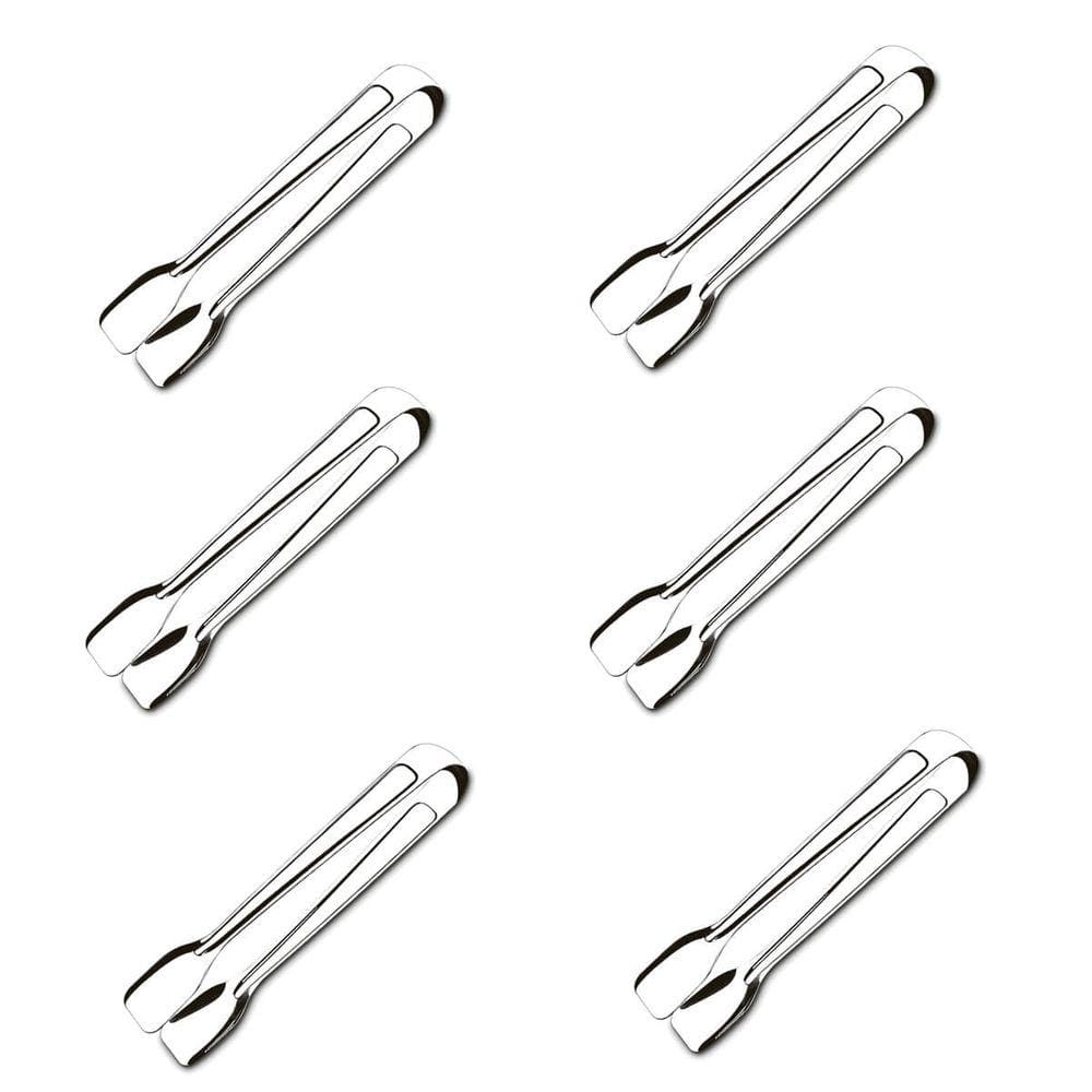 Conjunto 6 Pegadores de Inox Cozinha Carne Pinça para Gelo