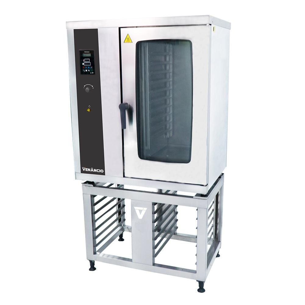Forno Combinado Don Bidone com Cavalete 12 GN a Gás Natural 220V Venâncio FCDB12G-CFC