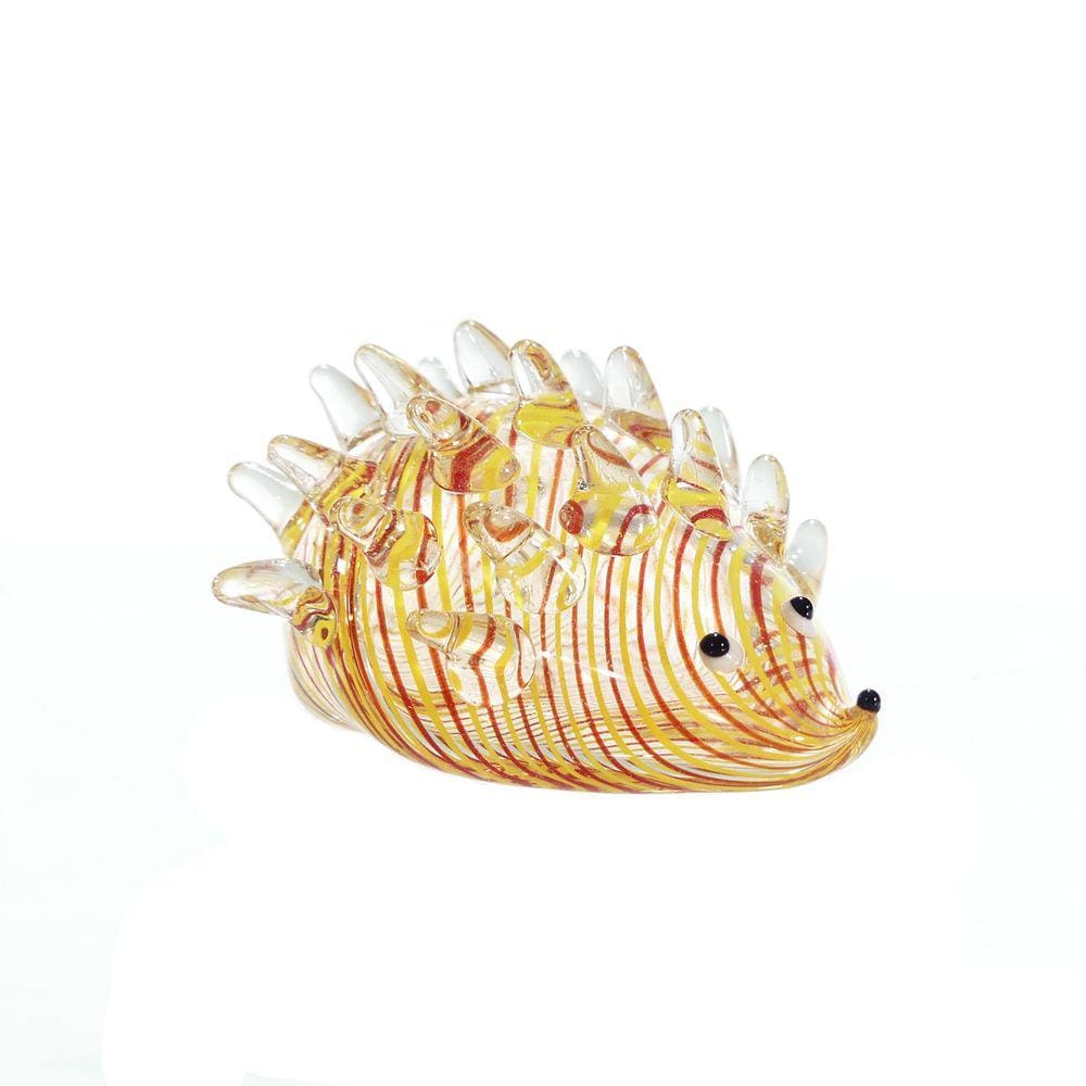 Enfeite de miniatura em vidro de porco espinho