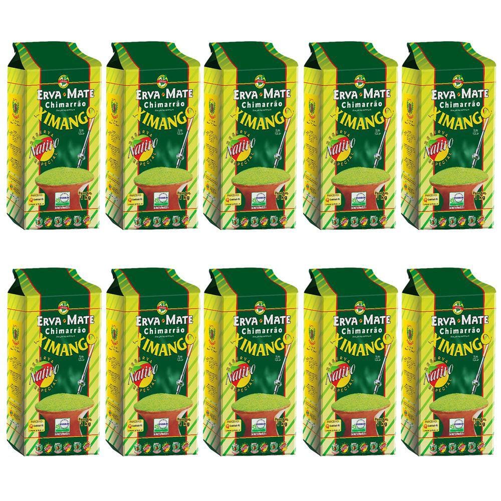 Kit 10 Erva-mate De Chimarrão Reserva Especial 1kg Ximango