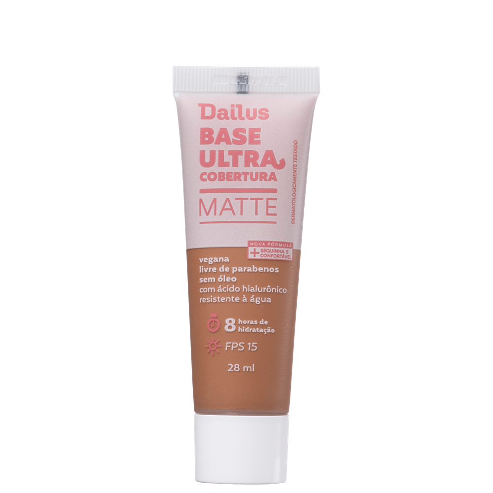 Base Líquida Dailus Ultra Cobertura Matte D10 Escuro 28ml