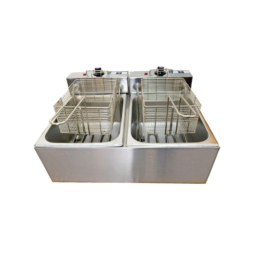 Fritadeira Elétrica 2 Cubas Plus Aço Inox 10L 110v 3600W