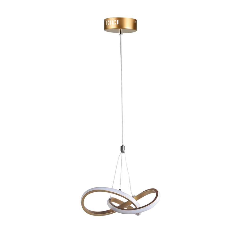 Lustre Pendente Taschibra Dubai 15W Led 25cm Luz Quente 3000K Bivolt Ouro