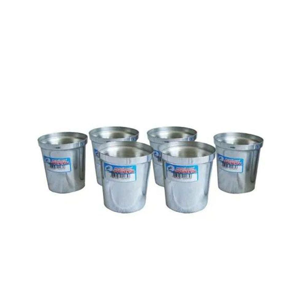Kit Copo Americano de Alumínio Reforçado Continental 06 Unid