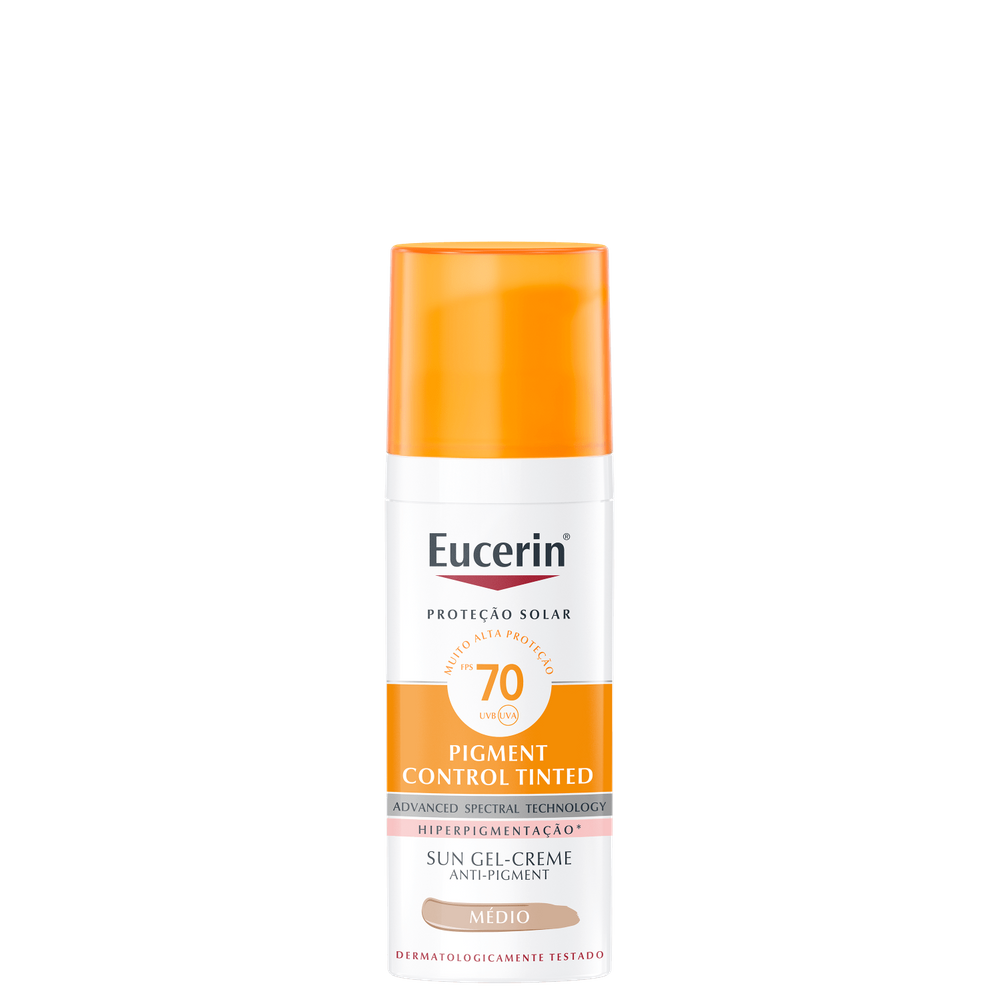Eucerin Sun Pigment Control Tinted FPS70 Médio - Protetor Solar Facial 50ml